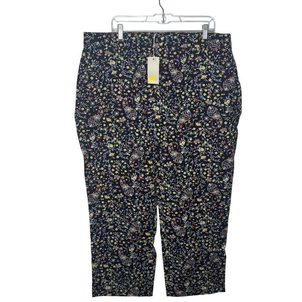 Boden Pants Women’s Size 20 Black‎ Floral Paisley Career Office